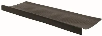 Stair Tread, Deep, Bull Nose, Black, 9-7-8X24 In. 1