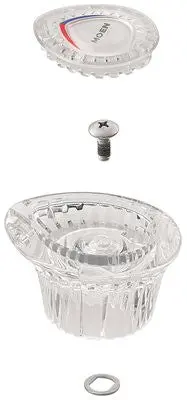Moen Chateau Bathroom Handle Kit, Clear Knob 1