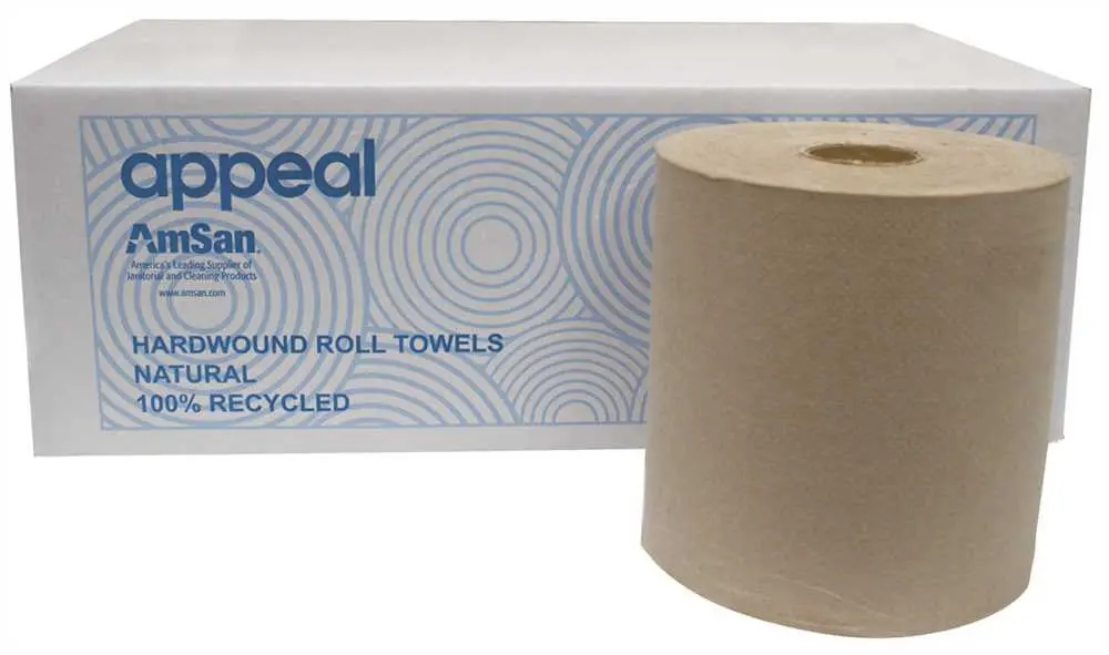 Appeal&Reg; 100% Recycled Hard Roll Towels, Natural, 8 In. X 800 Ft., 6 Rolls Per Case 1