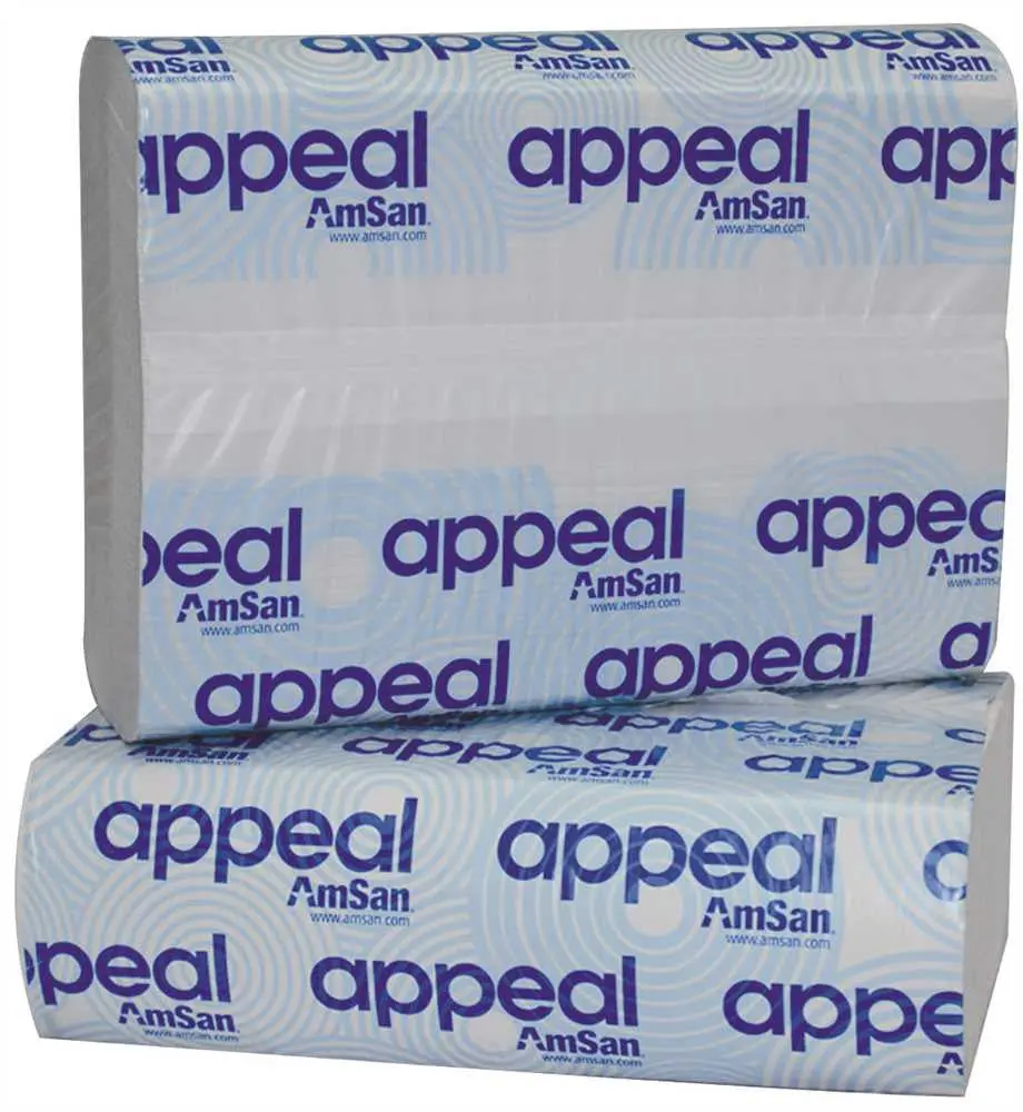 Appeal Multifold Paper Towels, White, 9 In. X 9-1-2 In., 12 Packs Per Case, 4,000 Sheets Per Case 1