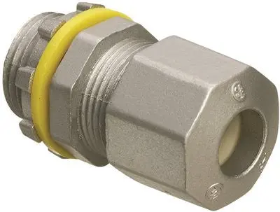 Arlington Strain Relief Cord Connector, Liquid Tight-Oil Tight, Non-Metallic, 1-2 In. 1