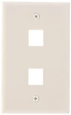 Wall Plate Keystone 2 Port White 1