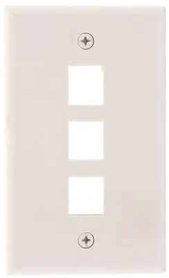 Wall Plate Keystone 3 Port White 1
