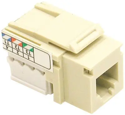 Jack Keystone Style Cat 5E Tia-Eia 568-A-5 Ivory 1