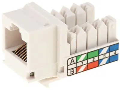 Jack Keystone Style Cat 5E Tia-Eia 568-A-5 White 1