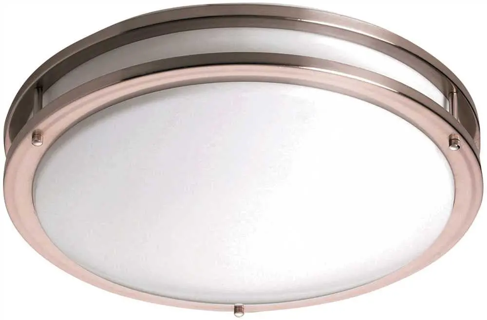 Monument&Reg; Round Flush Mount Fluorescent Ceiling Fixture, White, 18 X 4-1-8 In., Uses One 22 Watt Or 32 Watt Circline Lamp 1