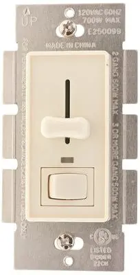Dimmer Slide Style 700W Single Pole Or 3 Way Almond 1