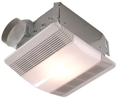 Ceiling Bath Fan-Light 70 Cfm 3.0 Sones White 1