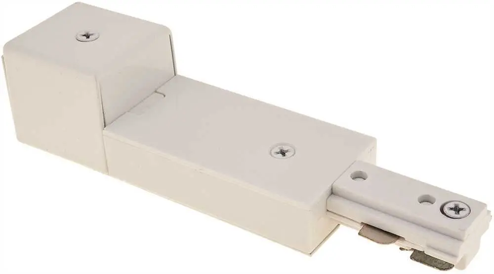 Track Head Live End Conduit Fitter White 1