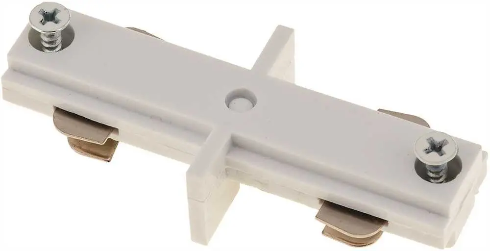 Track Head In Line Connector, White* 1