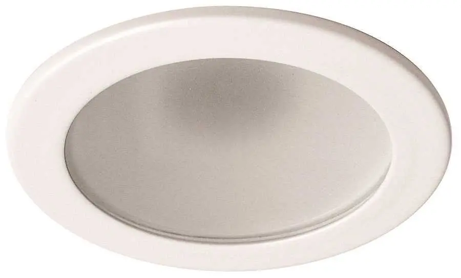 Monument&Reg; 4 In. Recessed Vapor Trim, Low Voltage, Frosted Glass With White Ring, 4-7-8 X 3-1-2 In. 1