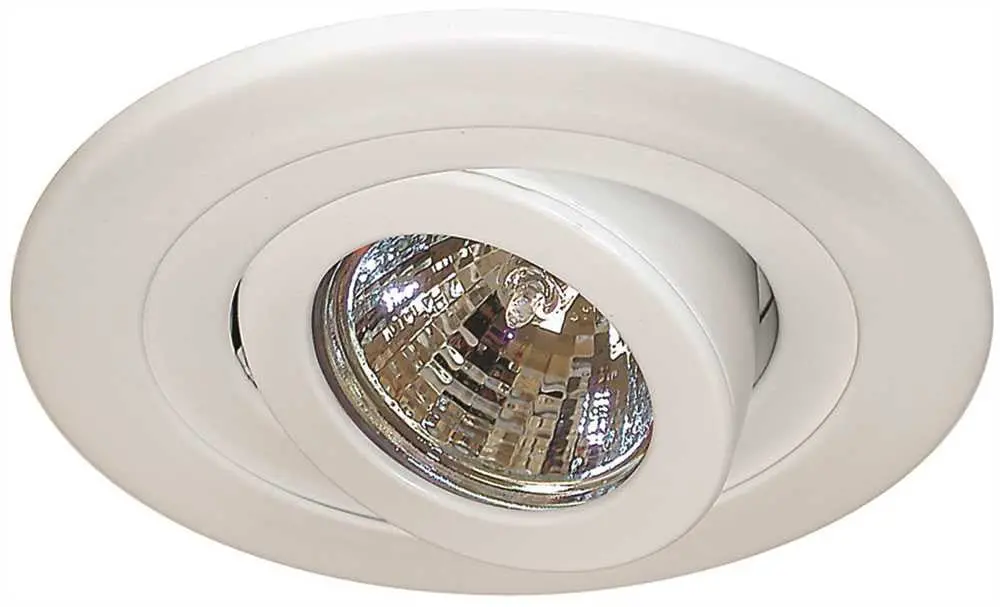 Monument&Reg; 4 In. Recessed Gimbal Trim, Low Voltage, White, 5 X 3-1-2 In. 1