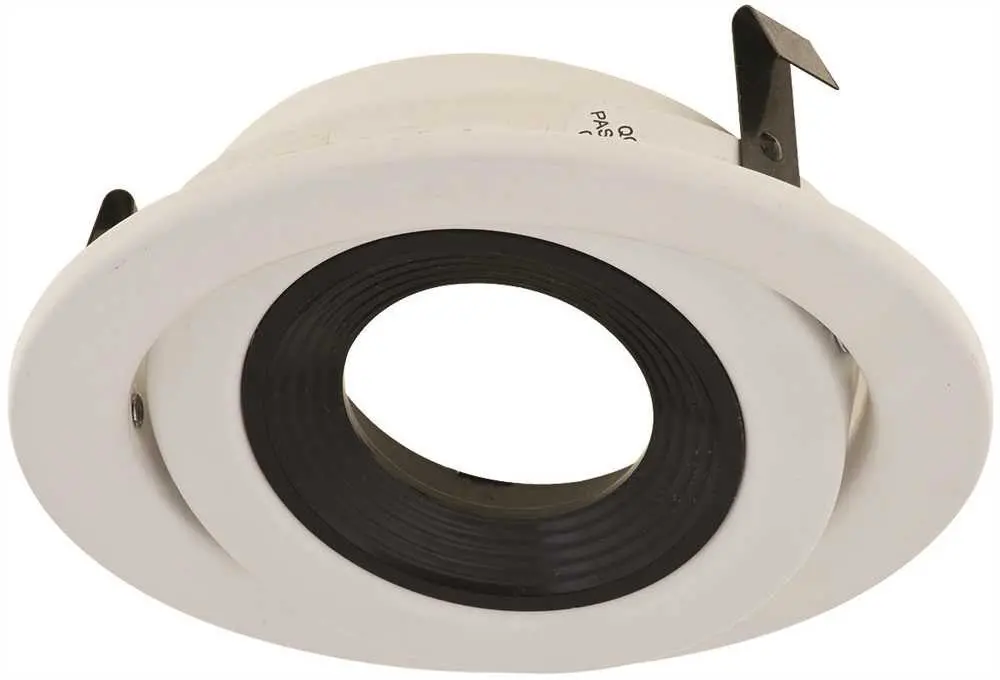 Monument&Reg; 4 In. Recessed Gimbal Trim, Low Voltage, Black, 5 X 3-1-2 In. 1