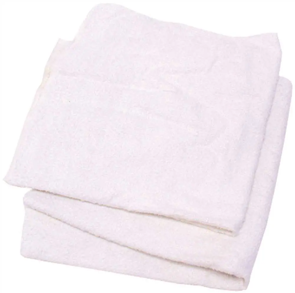 Hospeco White Terry Towel Rags 10 Pounds Per Box 1