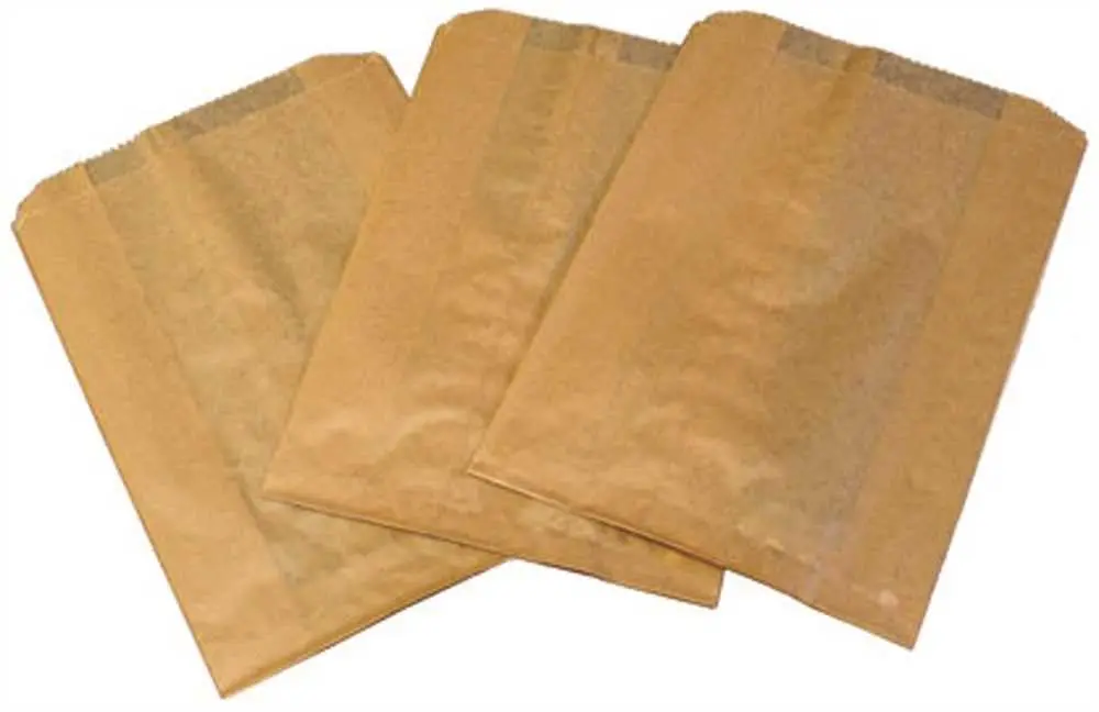 Kraft&Reg; Waxed Sanitary Disposal Bags, Brown, 7-1-2 In. X 3-1-2 In. X 10 In. 1