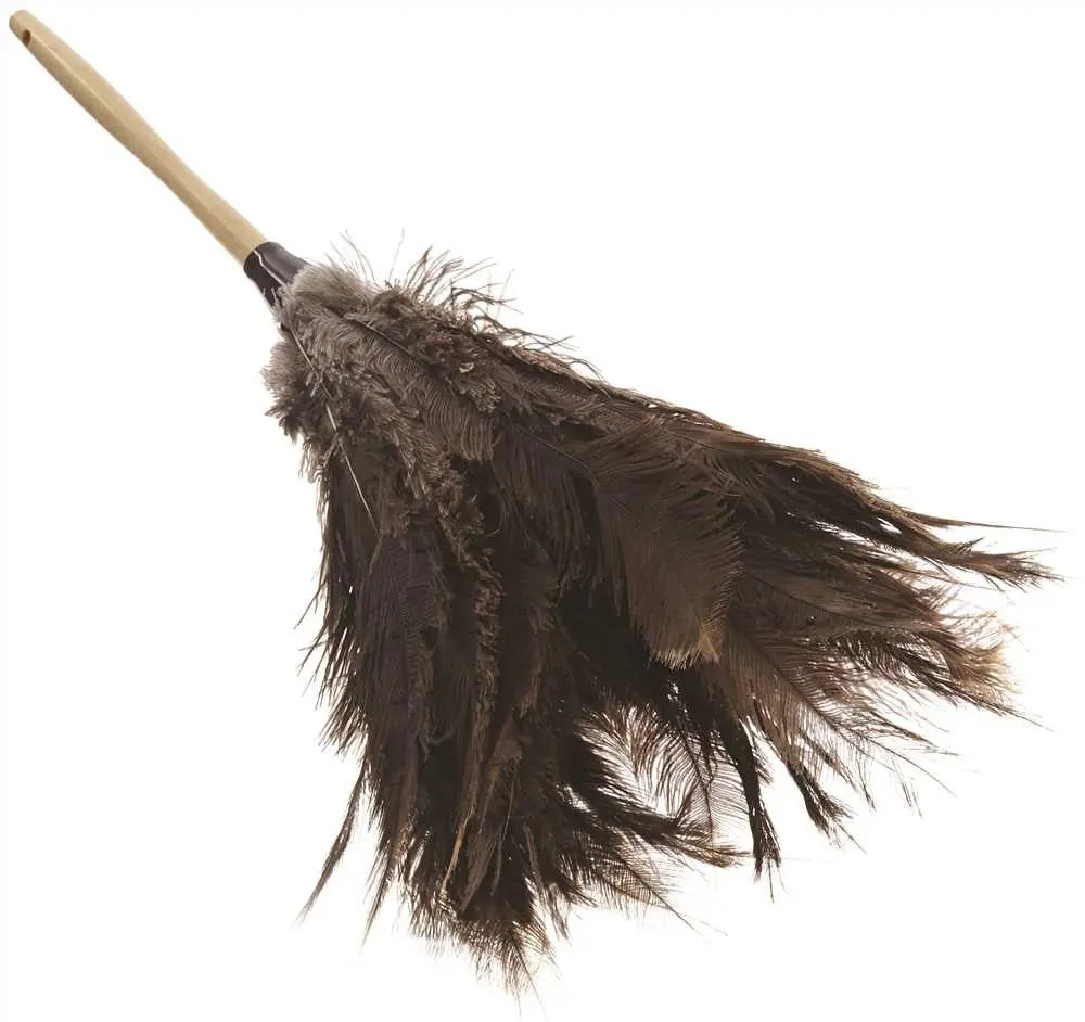 Duster Feather Ostrich 23In Brown-Gray 1