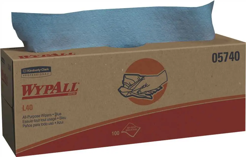 Wypall&Reg; L40 Wipers In A Pop-Up Box, Blue, 16.4 In. X 9.8 In. 1