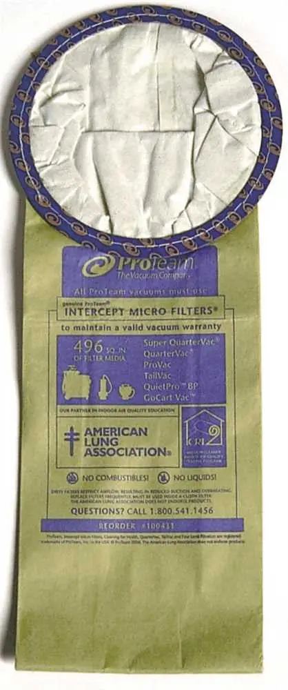 Micro Filter Bag Fits Quarter Vacuum 1