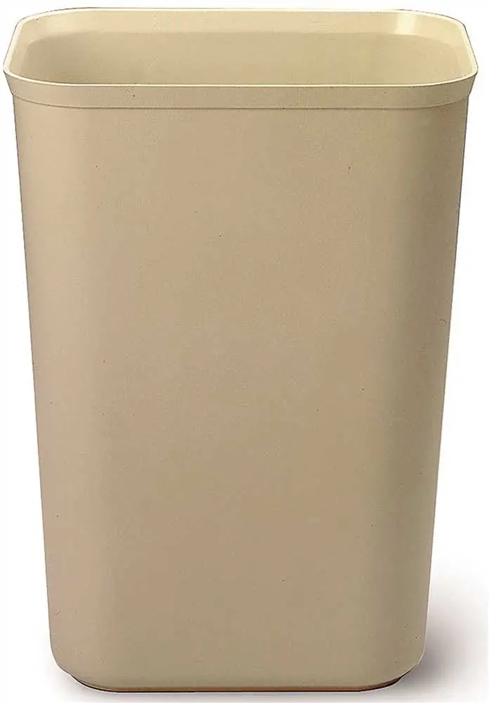 Rubbermaid&Reg; Commercial Fire-Resistant Trash Can, Beige, 40 Quarts 1