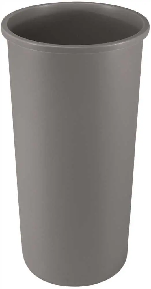 Untouchable&Reg; Round Trash Can, Gray, 22 Gallons 1