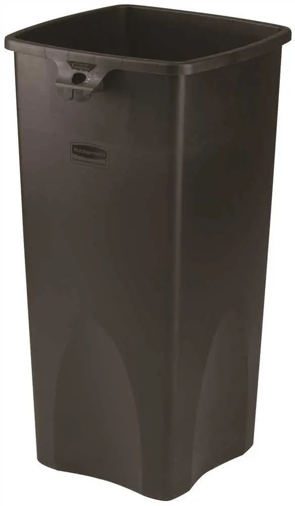 Untouchable&Reg; Square Trash Can, Black, 23 Gallons 1