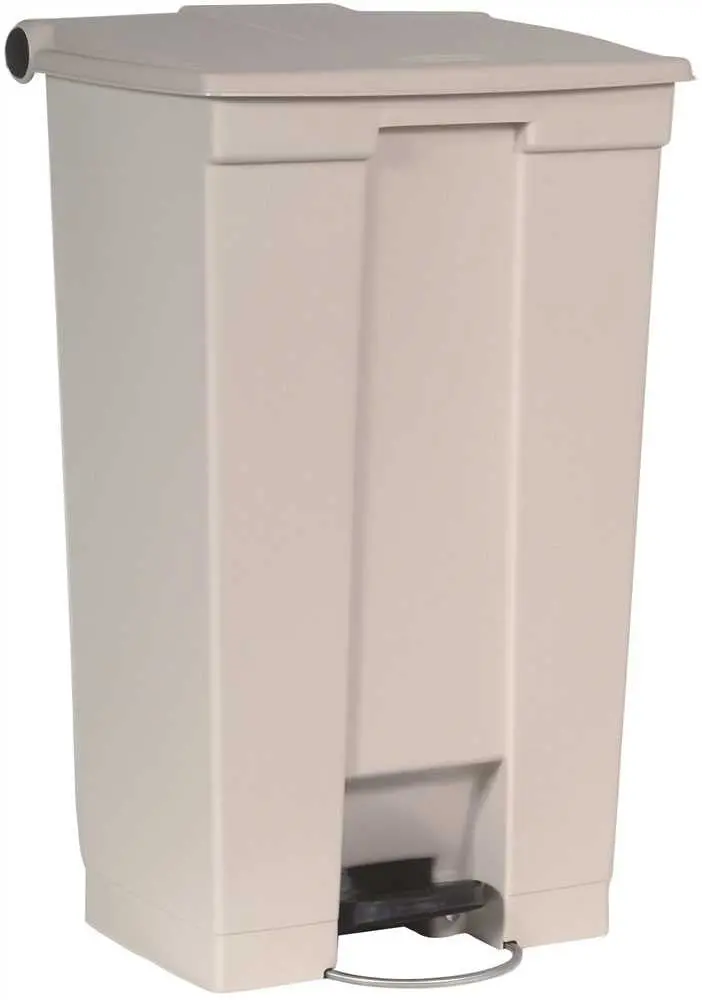 Rubbermaid&Reg; Commercial Step-On Trash Can, Beige, 23 Gallons 1