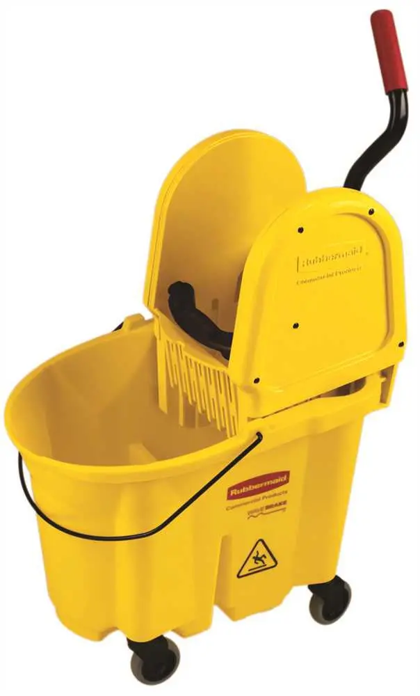 Rubbermaid&Reg; Wavebrake&Reg; Mop Bucket And Wringer System, 35 Quarts, Yellow 1
