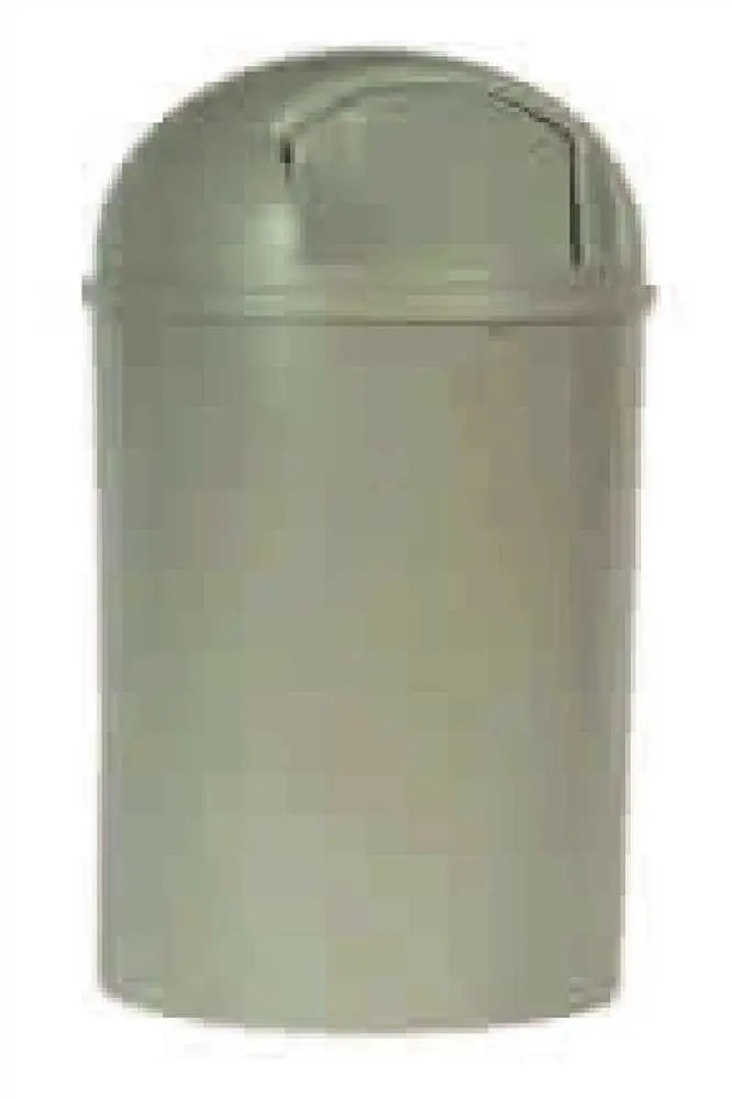Marshal&Reg; Classic Trash Can With Lid, Beige, 25 Gallons 1