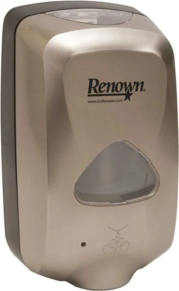 Renown&Reg; Touch-Free Foam Hand Soap Dispenser, 1,200 Ml, Nickel 1