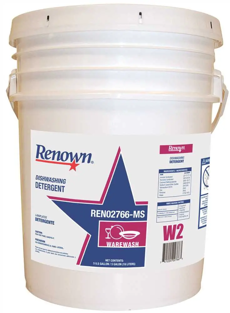 Renown&Reg;Dishwashing Detergent, 5 Gallon, 1 Pail 1
