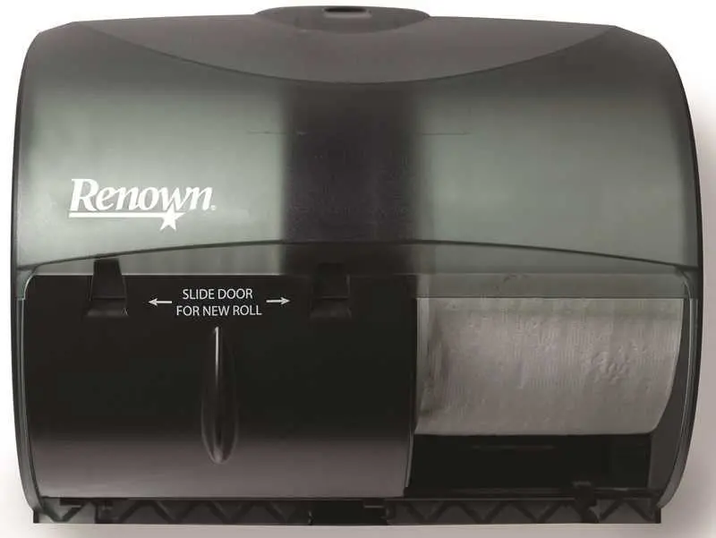Renown&Reg; Side-By-Side 2-Roll Bath Tissue Dispenser For Opticore&Reg;, Black 1