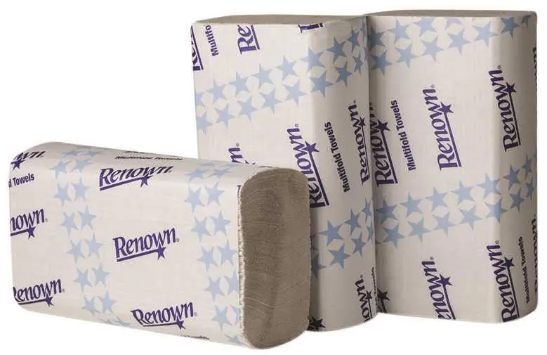 Renown&Reg; Multifold Paper Towels, White, 9-1-8X9-1-2 In., 16-250-Count Packs Per Case 1