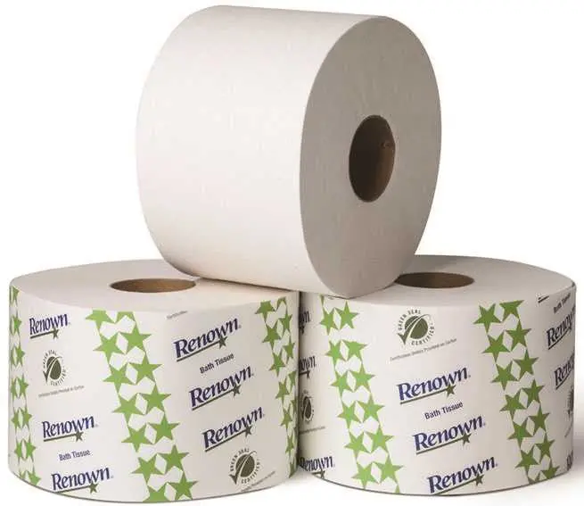 Renown&Reg; 2-Ply Controlled-Use Bath Tissue With Opticore&Reg;, White, 3-3-4X4 In., 865 Sheets Per Roll, 36 Rolls Per Case 1