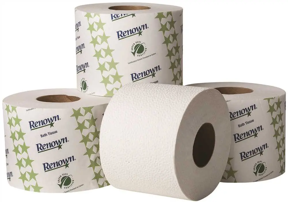 Renown&Reg; Single-Roll Bath Tissue, 2-Ply, 3 7-8 In. X 4 In., 616 Sheets Per Roll, 48 Rolls Per Case 1