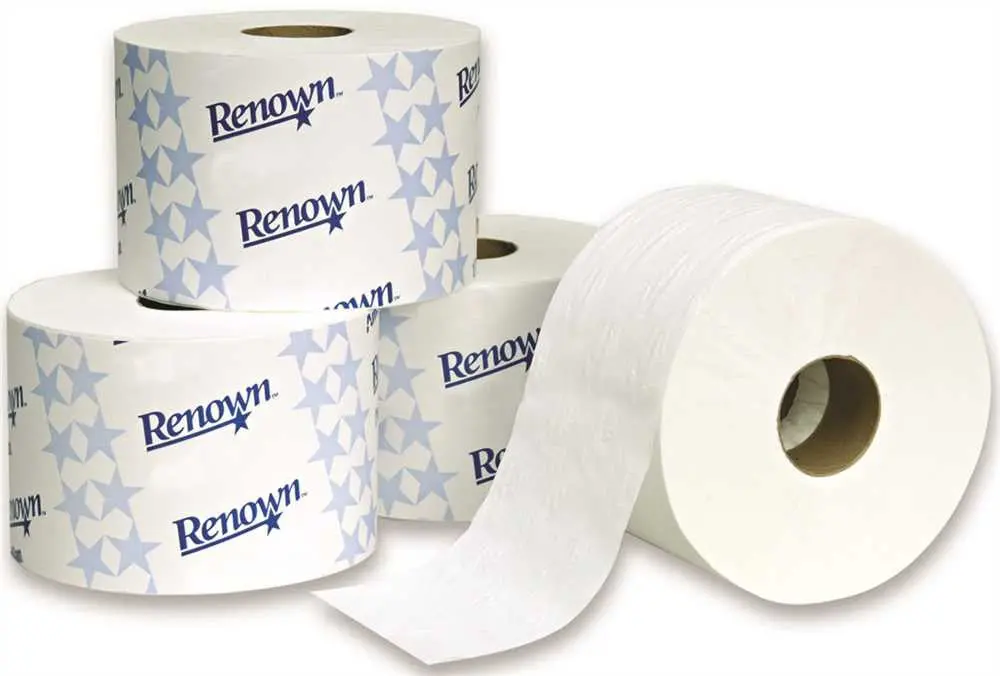 Renown&Reg; Premium 2-Ply Controlled-Use Bath Tissue With Opticore&Reg;, White, 3-3-4X4 In., 800 Sheets Per Roll, 36 Rolls Per Case 1
