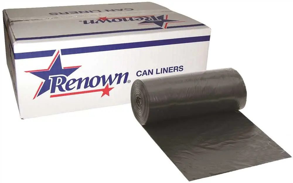 Renown&Reg; Can Liner 24X24 10Gl 8Mic Black 50-Rl 20Rl-Cs 1