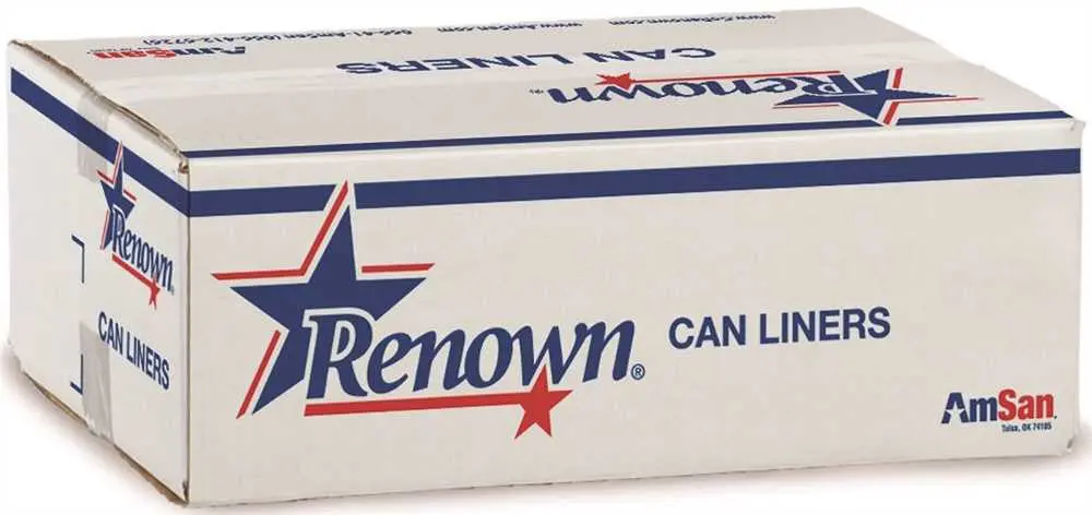 Renown&Reg; Can Liner 24X32 15Gl 0.70Mil Black 50-Rl 10Rl-Cs 1