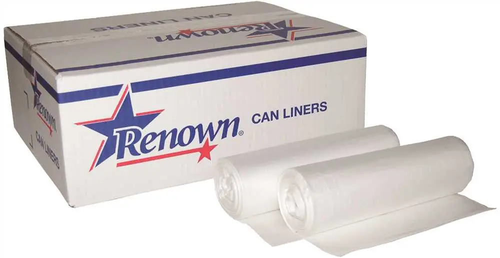 Renown&Reg; Can Liner 30X36 25Gl 0.5Mil Natural 25-Rl 10Rl-Cs 1