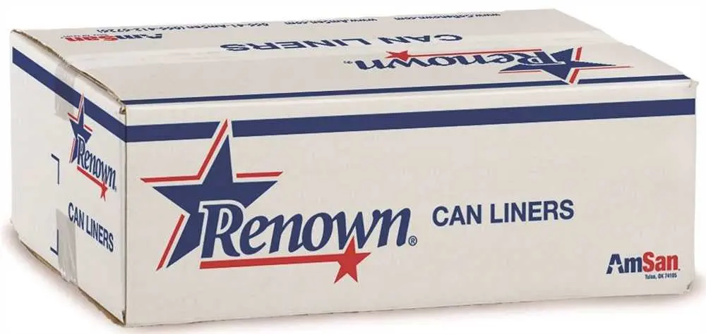 Renown&Reg; Can Liner 43X47 56Gl 0.95Mil Gray 20-Rl 5Rl-Cs 1