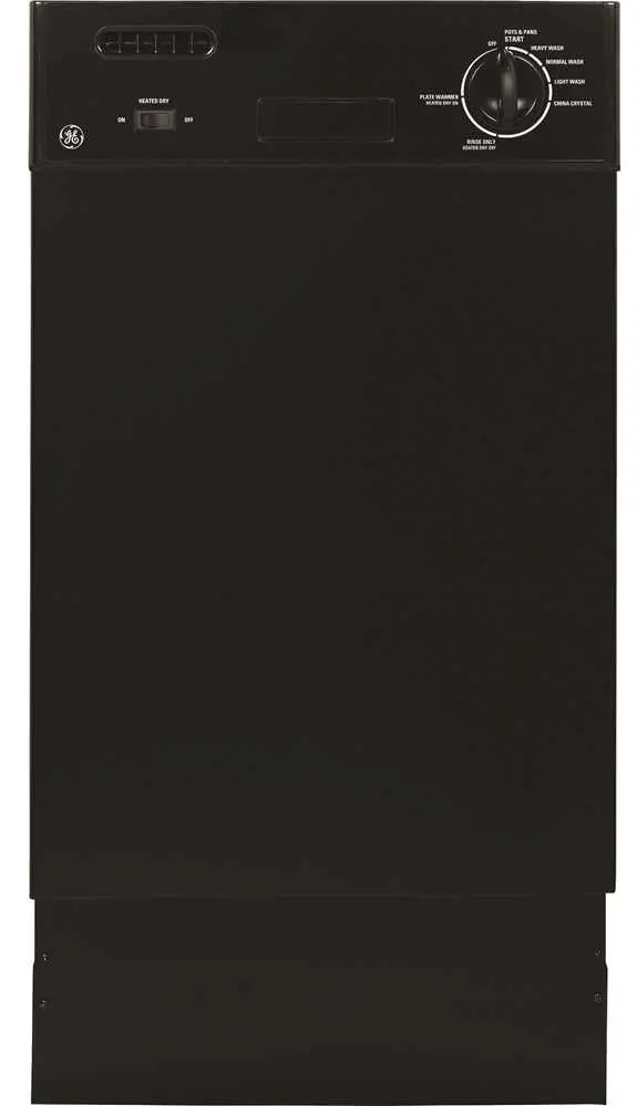 Ge&Reg; Built-In 18-Inch Dishwasher With Front Controls, Black, 7 Cycles - 12 Options 1