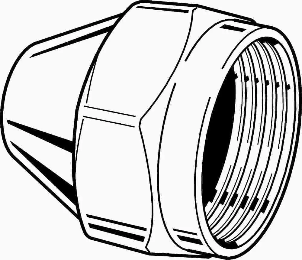 Proplus&Reg; Brass Flare Nut Fine Thread, 3-8 In. X 9-16 In., 24 Thread 1