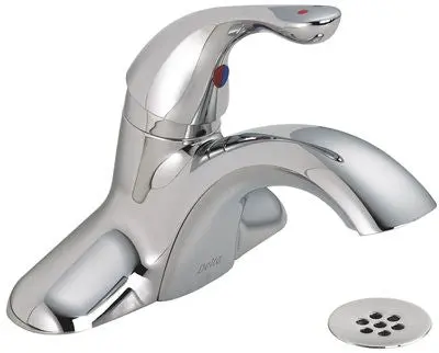 Delta Hsf-Dst Single Lever Bathroom Faucet With Grid Drain 1