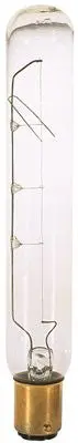 Satco Incandescent Exit Lamp T6 1-2, 20 Watt, 130 Volt, Dc Bay, Clear, 25 Per Box 1