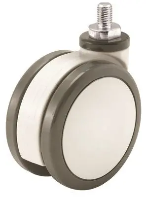 Twin Medical Caster, Nylon, 5 In., Swivel, 246 Lbs Capacity 1