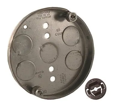 Ceiling Fan Pan 4" Round 1-2" Deep 1-2" Ko 1