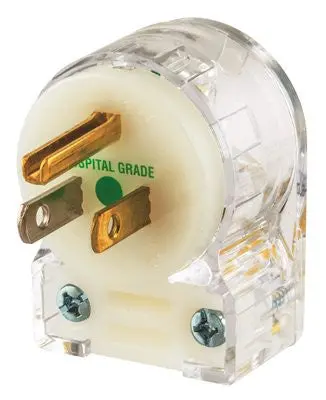 Plug Angle Hospital Grade 15A 125V 5-15P Clr 1