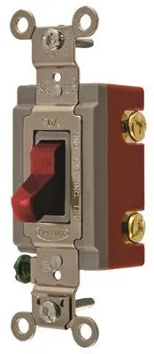 Switch Industrial Grade 1 Pole 20 Amp 120-277 Volt Red 1