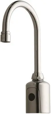 Chicago Faucets&Reg; Lead-Free Deck-Mounted Hytronic&Trade; Faucet With Gooseneck Spout, No Mixing Valve, Dc-Powered 1