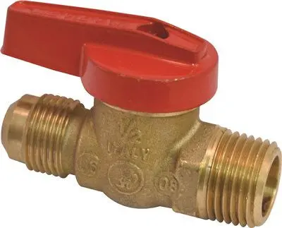 Gas Ball Valve 1-2" Flare X 1-2" Mpt Aga 1