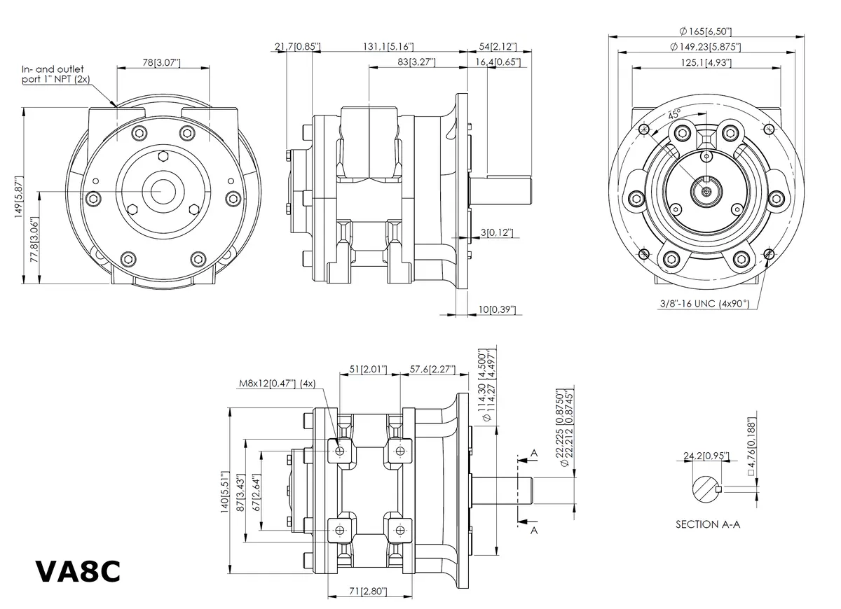 V8 - Vane Air Motor (5.4Kw) 16